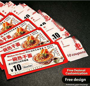 Vouchers cadeaux personnalisés imprimés avec brouillon perforé, coupons promotionnels pour entreprises - Product Image 3