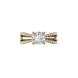Anillo de Diamante Cultivado en Laboratorio con Corte Súper Redondo, Anillos de Oro de 9kt, 14kt, 18kt para Anillos de Compromiso para Mujer - Product Image 4