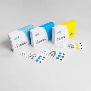 Tarjetas Indicadoras Químicas de <span class=keywords><strong>Vapor</strong></span> de Clase 4 de Fábrica, Tarjetas de Papel Médico con Cambio de Color de Azul a Negro, Certificación ISO13485 - Product Image 6