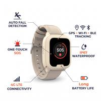 Montre SOS avec détection de chute et suivi GPS en temps réel, alerte médicale, tracker GPS portable EV06, montre de réponse aux urgences personnelles