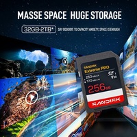 Kartu Flash SanDisk PRO Asli 100% Micro Card 4K V30 U3 C10 256GB Cocok untuk Penyimpanan Kamera 4K