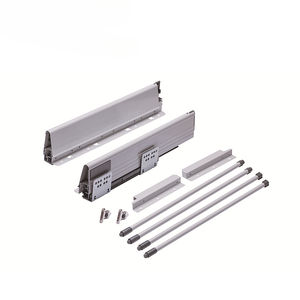 Glissière de tiroir d'équitation de luxe à amortissement réglable Pompage latéral en acier 3D - Product Image 6