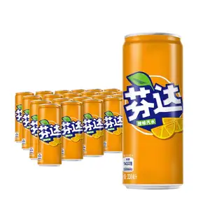 팬 타 오렌지 캔 330ml 음료 음료 과일 소다
