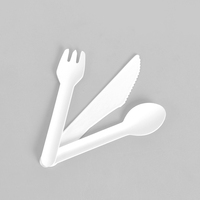 7 pouces personnalisé biodégradable canne à sucre bagasse couteau fourchette cuillère vaisselle ensemble