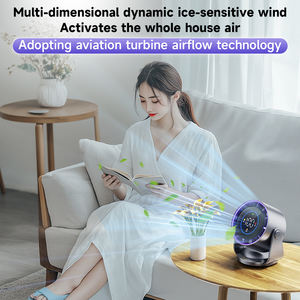 Mini ventilateur portable rechargeable de type bureau, ventilateur de circulation d'air intelligent avec minuterie, électrique, multi-vitesses, grand ventilateur de refroidissement à fort flux d'air - Product Image 3
