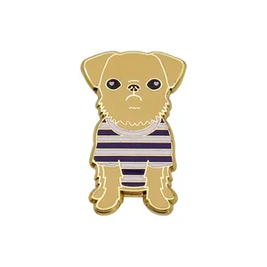 Productos baratos Metal perro Logo esmalte Pin Animal serie broche personalizado lindo patrón de dibujos animados insignia Pin