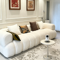 Ensemble de canapés populaires pour salon, mobilier moderne, canapé en tissu élégant avec design en éponge compressée, effet nuage, pour la maison