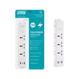 Winning Star Power Strip 3M Cord 10A 2500W With <b>USB</b> Ports And Overload Protection For Home Office Use - Product Image 1
