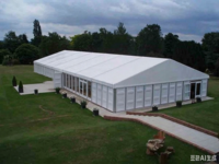 Tenda Luar Ruangan Anti Air Berbahan Aluminium Alloy Kekuatan Tinggi dengan Kaca Ganda dan Membran PVC, Perlindungan UV, untuk Semua Musim, Cocok untuk Pameran