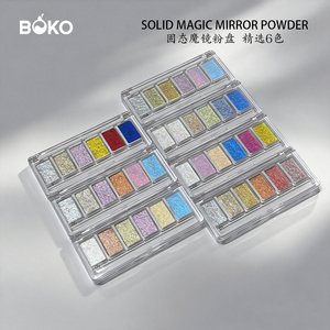 <span class=keywords><strong>BOKO</strong></span> พาเลทโครมสีทาเล็บแบบกำหนดเอง 6 สี ผงกระจกเงาสำหรับตกแต่งเล็บ ผงออโรร่า กลิตเตอร์สำหรับทำเล็บ - Product Image 2