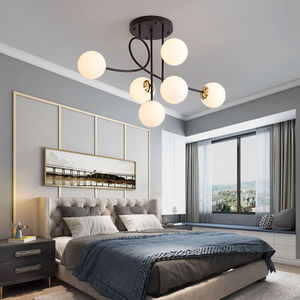Nordique créatif boule magique suspension lampe géométrique salon fumé <span class=keywords><strong>gris</strong></span> verre pendentif lumière luxe <span class=keywords><strong>lustre</strong></span> de haute qualité - Product Image 2