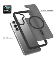 Étui de téléphone portable translucide de luxe avec sensation de peau à anneau magnétique pour Samsung Galaxy S24 / S25 étui couverture de téléphone personnalisée