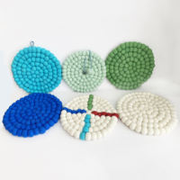 Sous-verres et dessous-de-plat ronds modernes en feutre RUIYING, 100 % laine mérinos, écologiques, 8 pouces, absorbants, épaisseur 2,5 cm, pour boissons
