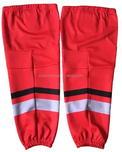 Cheap custom made sublimation stripe america hockey socks