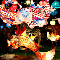 Bunte Moderne Fisch-Tier-Laterne Wasserdichte Chinesische Laterne für Parkdekorationen Festival-Events Dekor zum Fabrikpreis