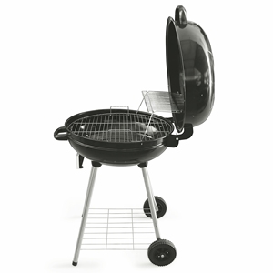Barbecue rond avec couvercle et 2 roues 57x90cm - Product Image 3