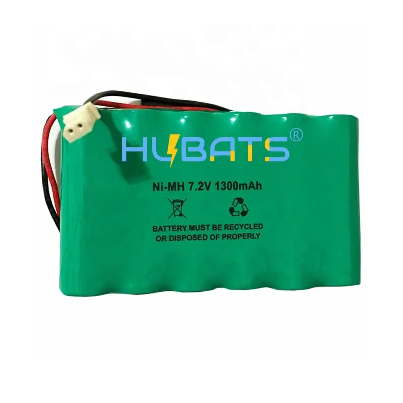 Hubats 7.2V AA NiMH pin có thể sạc lại cho Hệ thống an ninh không dây 30006868 NiMH Pin 7.2V 1300mAh AA cho hệ thống báo động