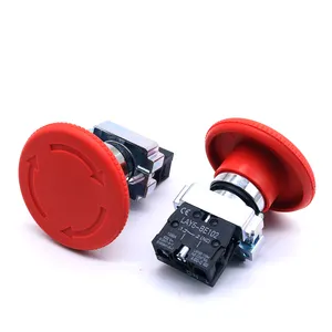LAY5metal emergency stop push button switch red metal momentary head push button switch