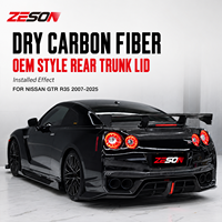 Coffre arrière en fibre de carbone sèche style OEM pour Nissan GT-R R35 2007-2025