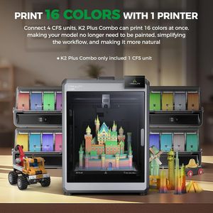 Para K2 Plus Combo 3D impresora Multicolor Cámara Dual 600 mm/s Speed Labs industria de la joyería máquina de próxima generación Compatible con ordenador portátil - Product Image 6