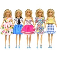 Nouvelle robe de poupée jupe en queue de poisson à sequins robe longue poupée tempérament doux robe de dressup décontractée