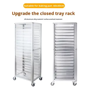 Plateau de cuisson multicouche fermé transparent support de rangement chariot jetable allant au lave-vaisselle et au four - Product Image 2