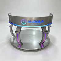 Console de DJ futuriste avec éclairage LED Sunburst Ring, table de DJ illuminée avec lumière LED pour boîte de nuit, bar, fête, lieu de divertissement