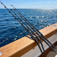 Canne à pêche à la traîne SEHOO en fibre de carbone pour gros gibier, canne à pêche en mer robuste à poignée courbée avec guides à rouleaux, personnalisable OEM