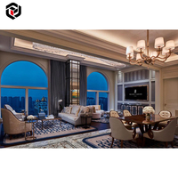 Ensembles de Chambres à Coucher de Luxe sur Mesure Multi-Styles 5 Étoiles, Mobilier d'Hôtel Hilton Haut de Gamme en Bois Massif et Panneaux Métalliques pour Appartements