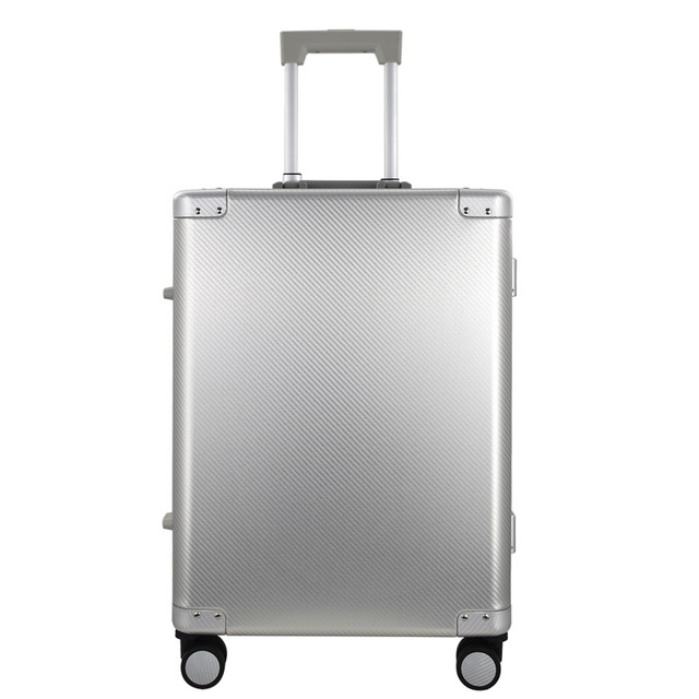Aluminum-Magnesium Alloy Spinner Portable Hard Shell Suitcase-Modern Business Travel Luggage in Stock Ready to Ship