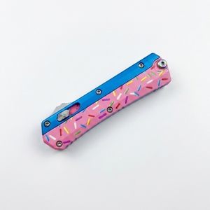 Micro Tech Mini Snake God Glykon ZC006 Cuchillo de Camping DIY de Alta Calidad, Herramienta EDC de Bolsillo, Acero Inoxidable, Mango de Aluminio OEM, 1 Año de Garantía - Product Image 4