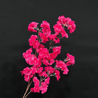 Décoration de plafond, branche de fleurs de cerisier orange dense, arche de mariage pour hôtel, utilisation en extérieur et pour les fêtes, fleur de cerisier artificielle