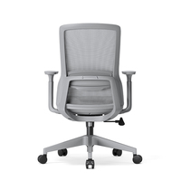 Chaise de bureau pivotante à dossier moyen en maille, idéale pour les projets d'ingénierie, réglable en hauteur, capacité de charge 150 kg