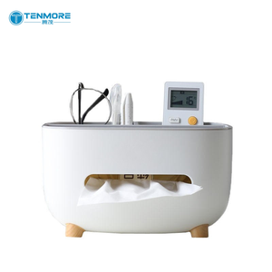 Organisateur de boîte à mouchoirs multifonctionnel pour bureau, support de télécommande avec support de téléphone, boîte à serviettes moderne pour salon - Product Image 2
