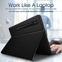 Detach Magnet berdiri Folio kulit pena Slot silikon penutup Keyboard nirkabel untuk Samsung Galaxy Tab S9 Ultra Plus Case Keyboard