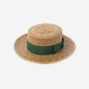 Chapeau de paille unisexe vintage européen et américain 2025, style canotier plat, nouvelle mode estivale, en herbe de palme naturelle tressée à la main, avec nœud, protection solaire - Product Image 4