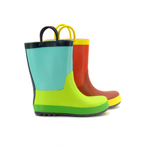 Bottes <span class=keywords><strong>de</strong></span> <span class=keywords><strong>pluie</strong></span> en caoutchouc solide imperméables pour tout-petits pour enfants bottes <span class=keywords><strong>de</strong></span> <span class=keywords><strong>pluie</strong></span> enfants chaussures confortables avec poignée - Product Image 4