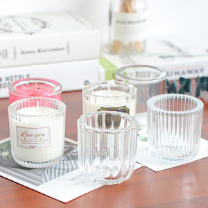 New Arrival clear Glass Crystal Looking Candle Jar DIY Wax Glass Jar - Product Image 6