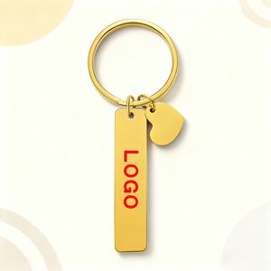 Porte-clés de couple en acier inoxydable personnalisables avec logo, en forme de cœur créatif, idéaux pour les souvenirs et cadeaux de vacances – Vente chaude - Product Image 2