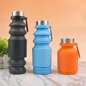 550ml BPA Free Silicone <b>Collapsible</b> <b>Water</b> <b>Bottle</b> Leakproof Reusable Eco-Friendly for Outdoor Sports Gym Camping Travel - Product Image 2