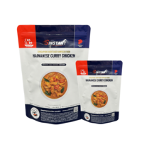 Kantong Kemasan Plastik Ziplock Segel 3 Sisi Custom, Dapat Digunakan Kembali, Vakum, Untuk Daging Kering, Makanan Ringan, Daging Sapi Jerky, Dengan Cetak