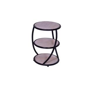 3 TIER SELF Mango Wood Eco-Friendly Handmade Modern Side Table Easy Assembly <b>Black</b> Metal Legs Apartment Hotel Living Room - Product Image 5