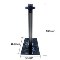 Support trépied pour écran LED holographique 3D Missyou pour tailles d'hologrammes de 42 à 65 cm, noir, résolution 1024x1024, 1,5 kg