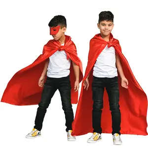 Toptan raya ejderha kostüm-2021 çocuk karnaval parti süper kahraman pelerin sıcak satış çocuklar kırmızı süper kahraman pelerin fantezi çocuk kostümleri özelleştirilmiş