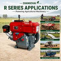 Moteur diesel agricole CHANGCHAI R180 à couple stable pour moissonneuses, équipements de labour, pompes à eau et machines agricoles