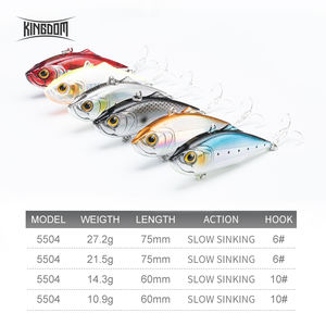 Kingdom Nouveauté 5504 Leurre de pêche Minnow flottant, Appâts artificiels de haute qualité, Wobblers à bonne <span class=keywords><strong>action</strong></span> pour eau salée, Jertbait - Product Image 2