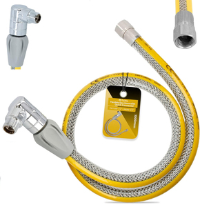Tuyau de <span class=keywords><strong>gaz</strong></span> naturel EN 14800, 2 <span class=keywords><strong>m</strong></span> <span class=keywords><strong>1</strong></span>/2 GW, pour cuisinières à <span class=keywords><strong>gaz</strong></span>, avec raccord rapide - Product Image 3
