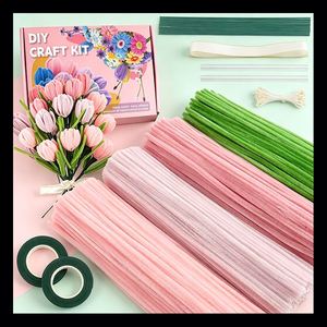 สินค้าขายดี ใหม่ล่าสุด ลวดเหล็กบิดรูปดอกไม้หลากสีสัน สร้างสรรค์งานฝีมือ DIY สำหรับผู้ใหญ่ ปลอดสารพิษ - Product Image 5