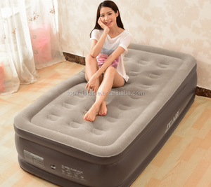 Air bed with Built- in Pump, inflatable mattress flocked