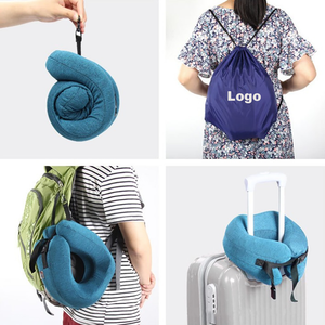 Oreiller de <span class=keywords><strong>voyage</strong></span> cervical portable en mousse à mémoire de forme en forme de U, protection de <span class=keywords><strong>la</strong></span> colonne vertébrale, housse amovible douce, étiquette <span class=keywords><strong>et</strong></span> logo personnalisés, lavable - Product Image 2